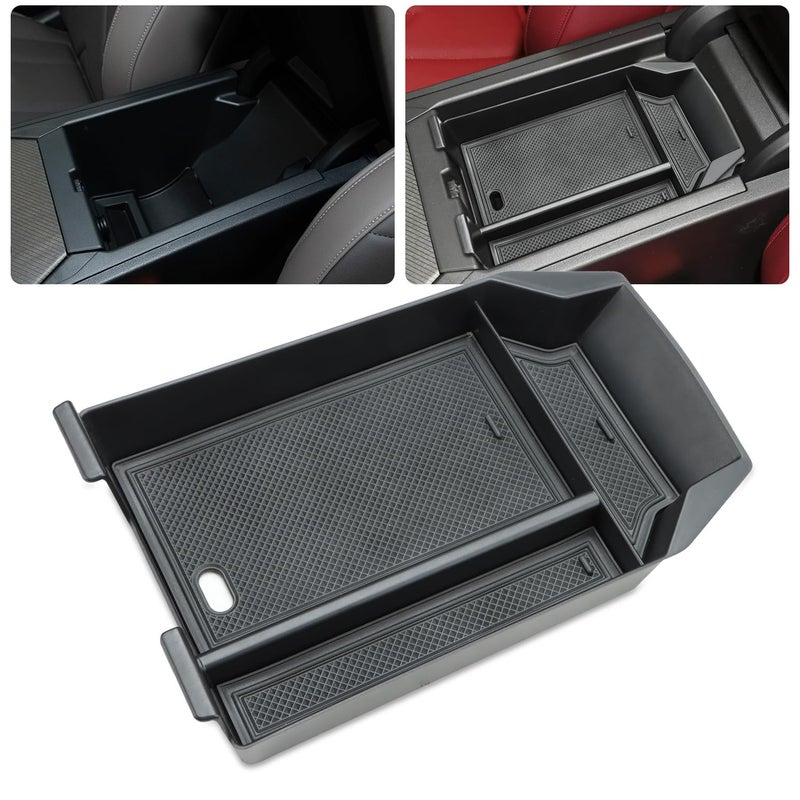 MARCHFA Center Console Organizer Tray Compatible for 2025 BMW X3 Accessories 2026 Armrest Tray Organizer Insert Storage Box for X3 G45 30 xDriveM50 xDrive Black